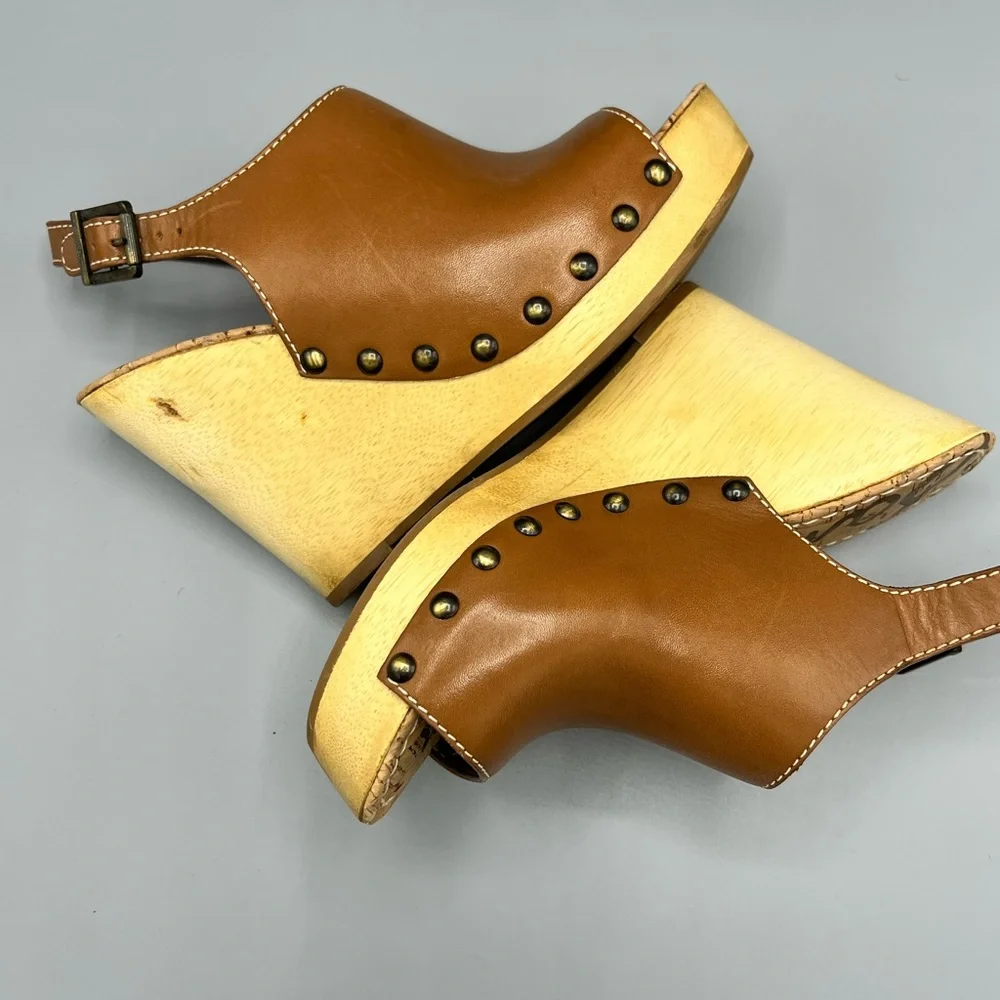 Sam Edelman Camilla Women's Wooden Heeled Platform Wedge Sandal - Picture 4 of 8